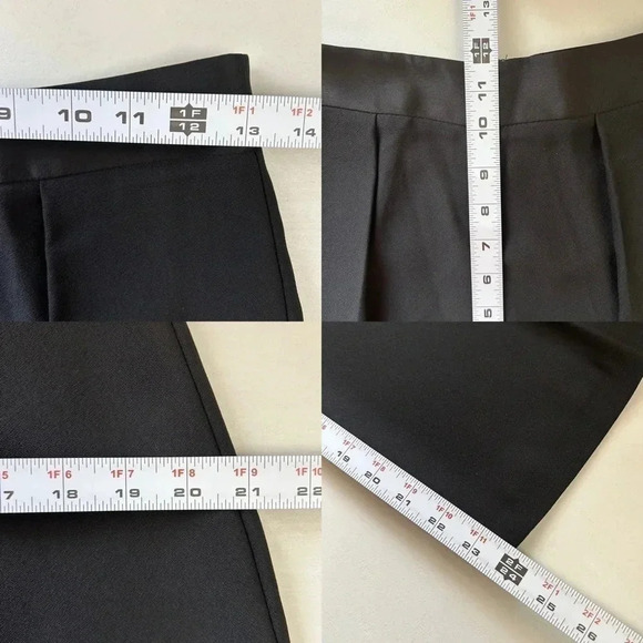 Topshop Wide Leg Pants High Waisted Cropped Pleated Palazzo Black Size 4 NWT - Picture 11 of 15